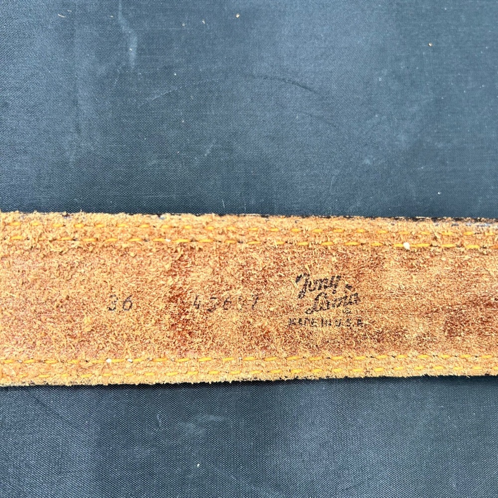 VTG Tony Llama Tooled Leather Belt State of Texas Buckle Western USA Men Size 36 - Picture 4 of 7